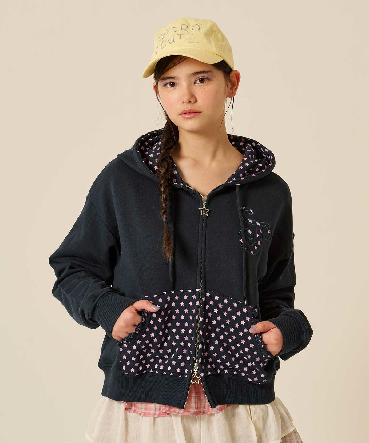 ダブルジップ/スター/パーカー