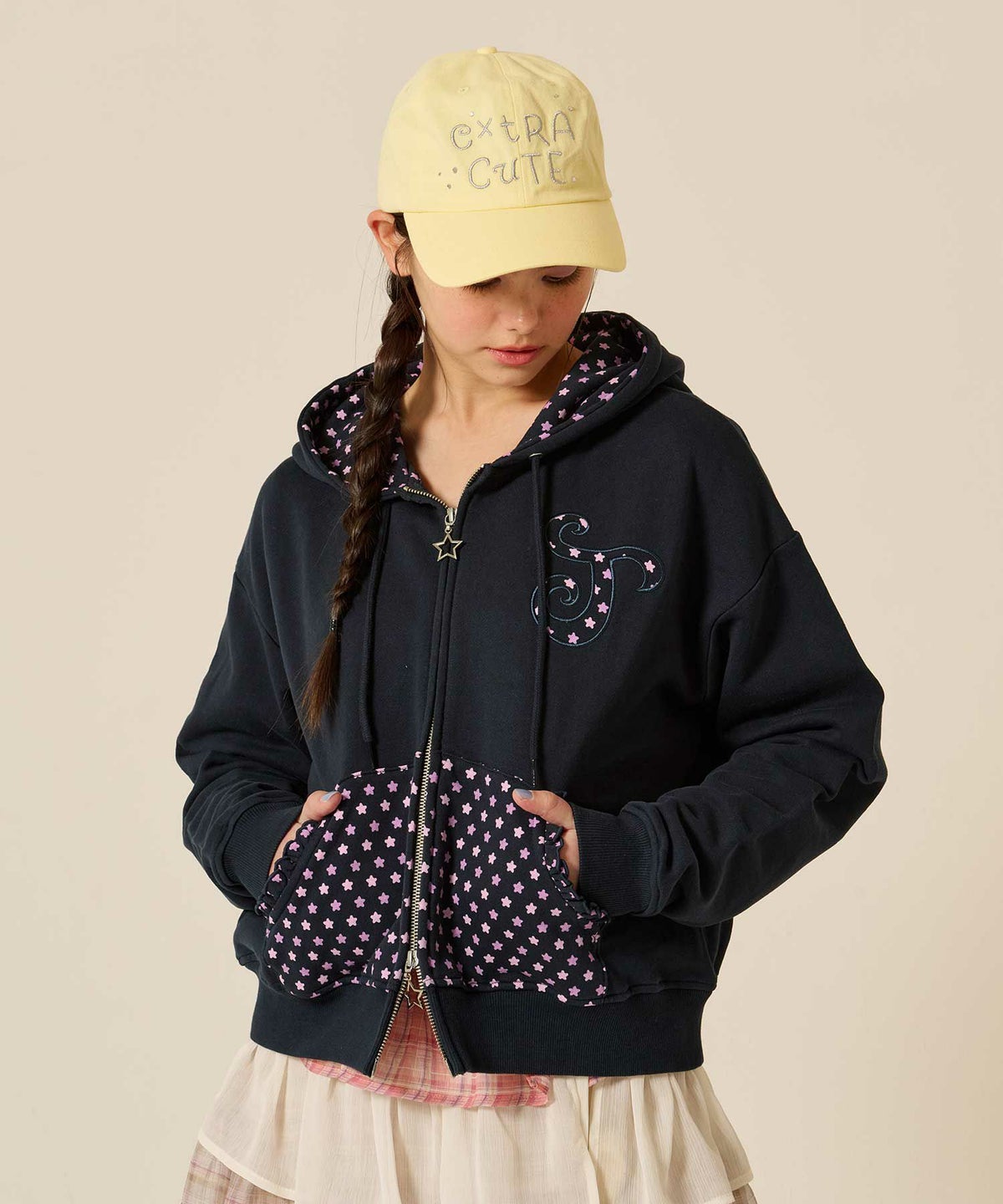 ダブルジップ/スター/パーカー