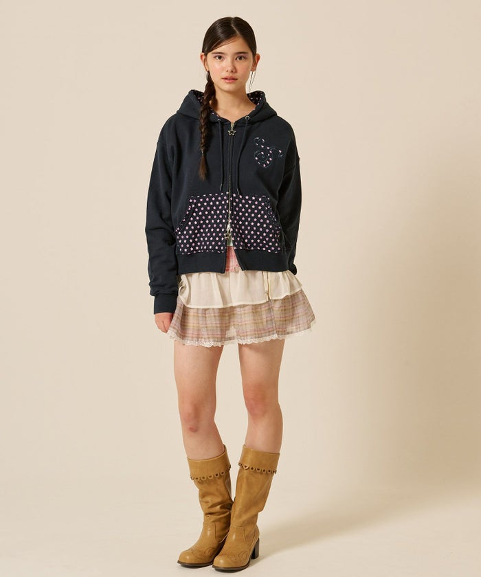 ダブルジップ/スター/パーカー