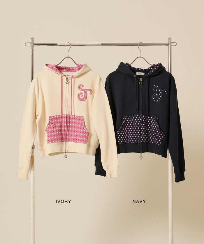 ダブルジップ/スター/パーカー