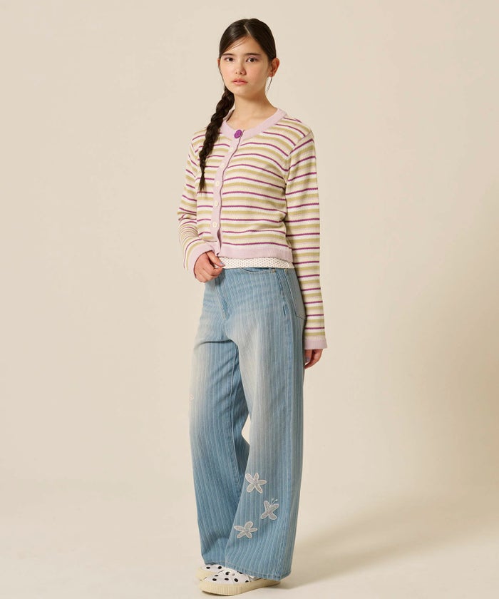 パッチワーク/花柄/デニム/パンツ