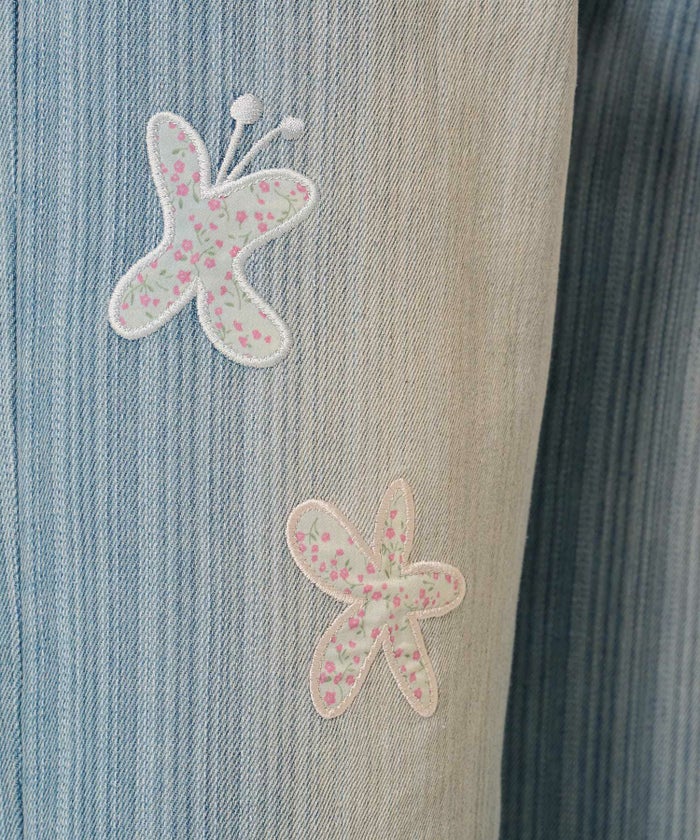 パッチワーク/花柄/デニム/パンツ