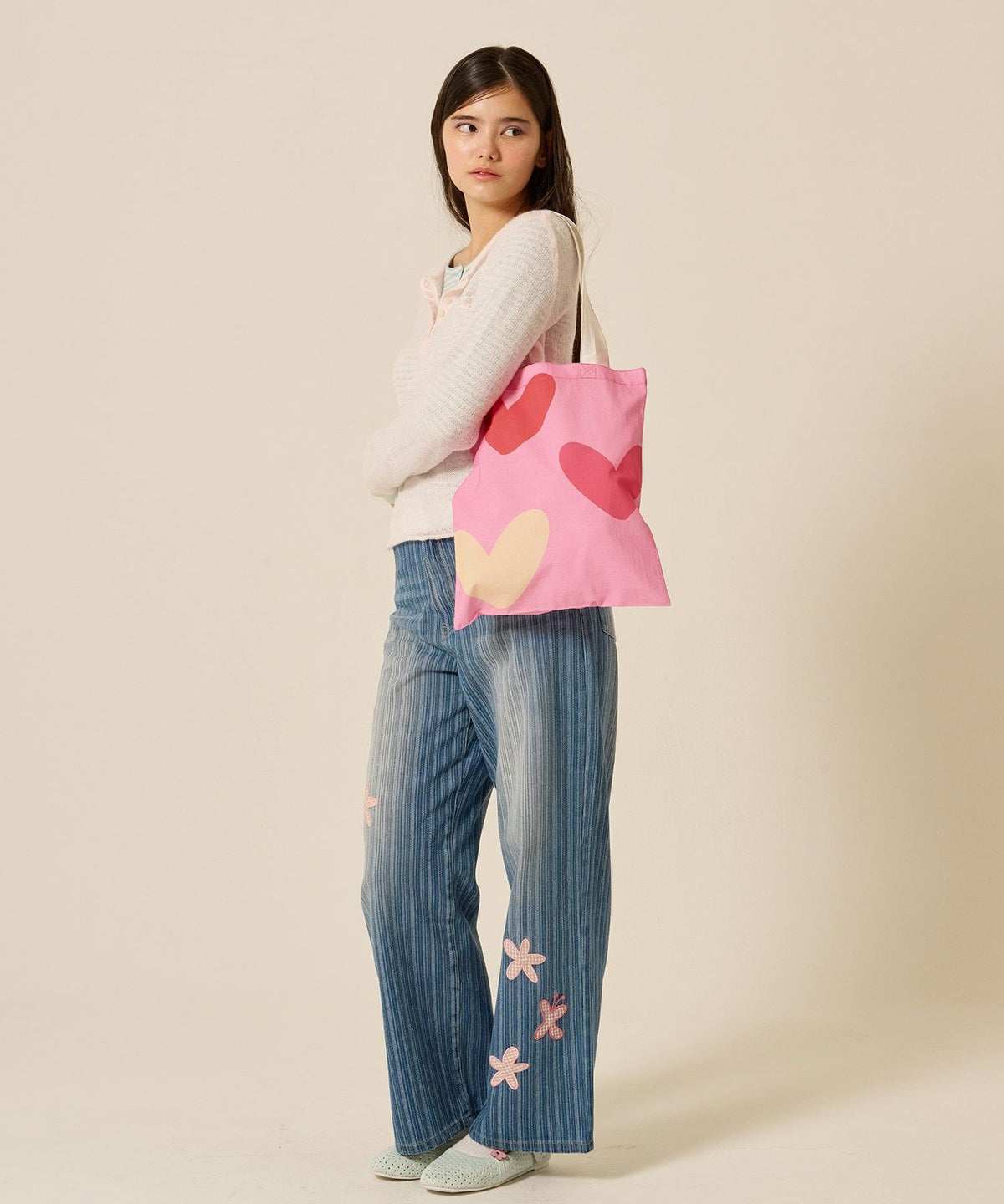 パッチワーク/花柄/デニム/パンツ