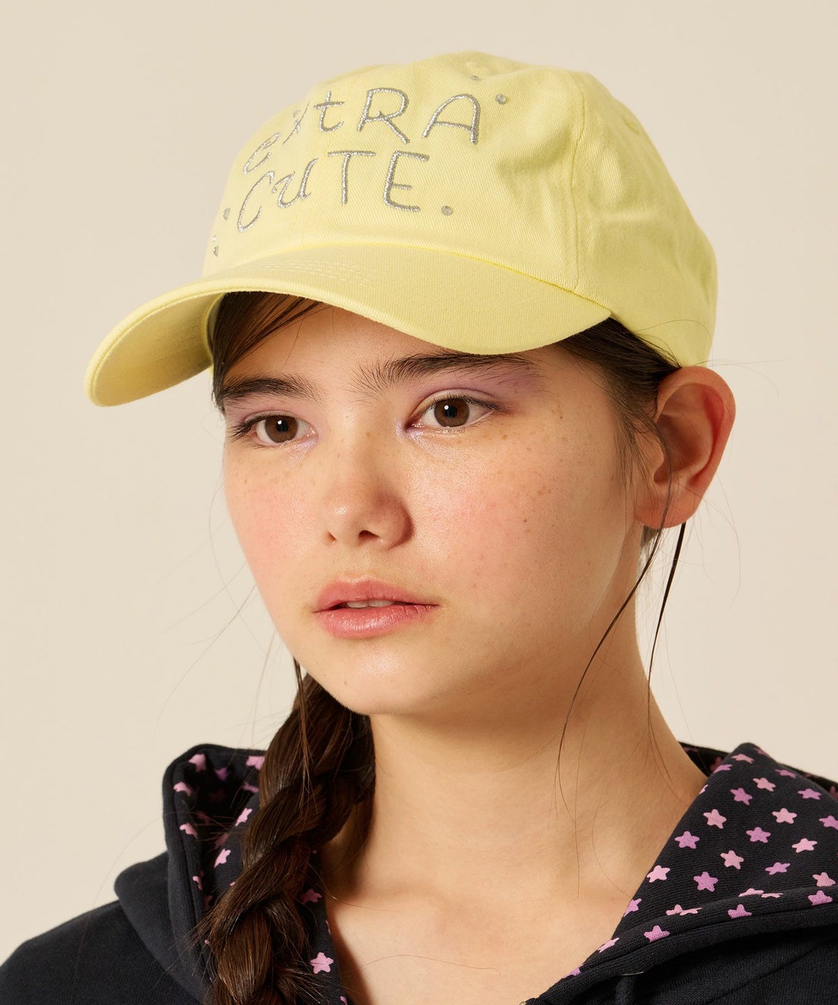 ストーン/キャップ/イエロー