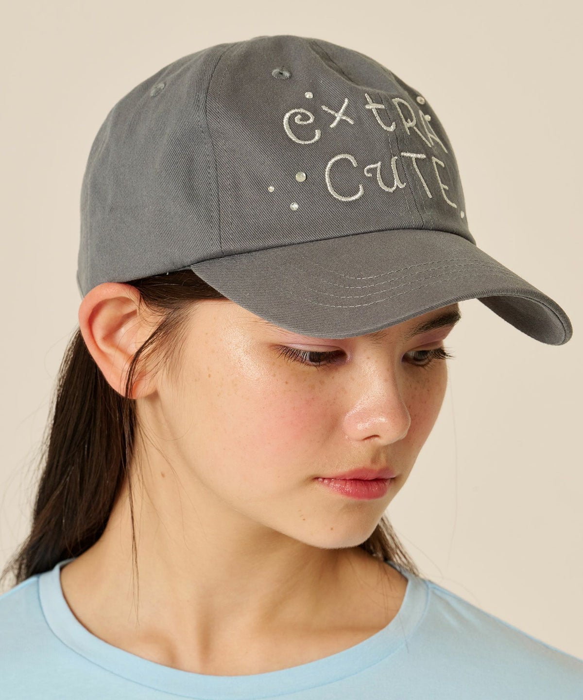 ストーン/キャップ/グレー