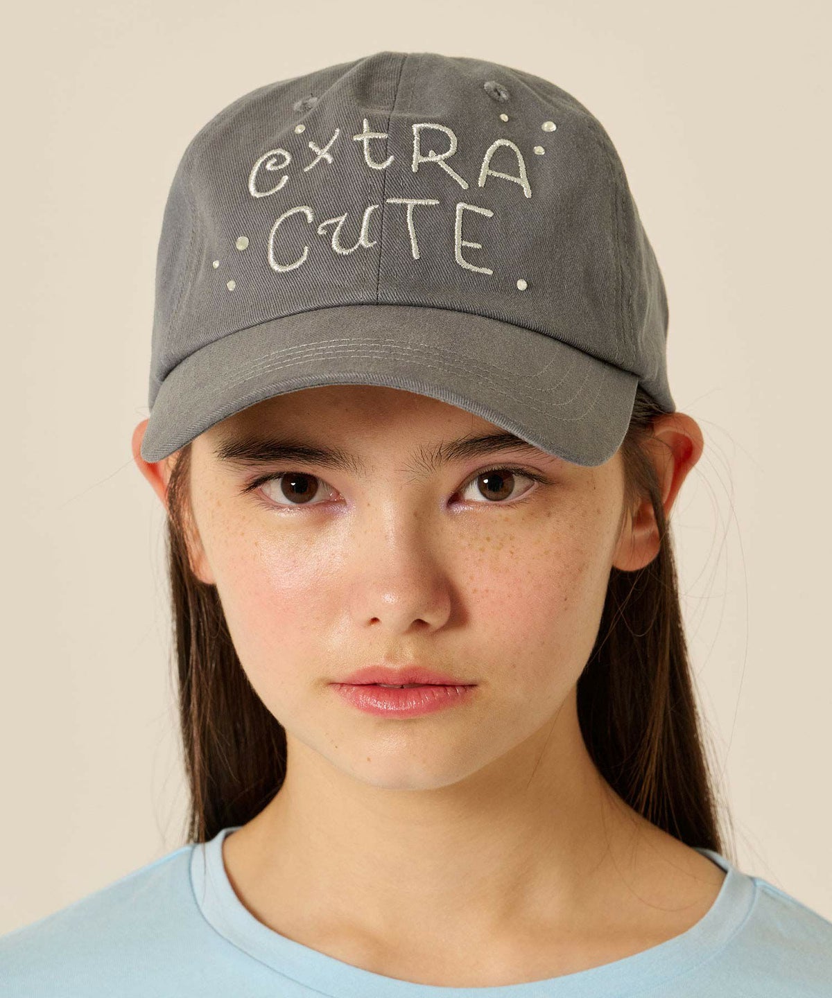 ストーン/キャップ/グレー