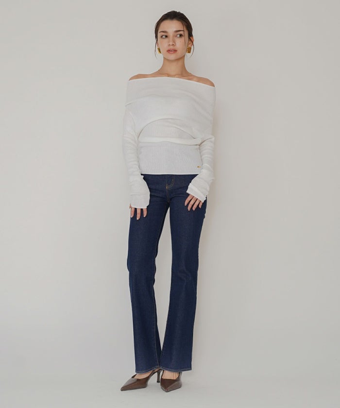 スリム フレア デニム KINO THE KEI