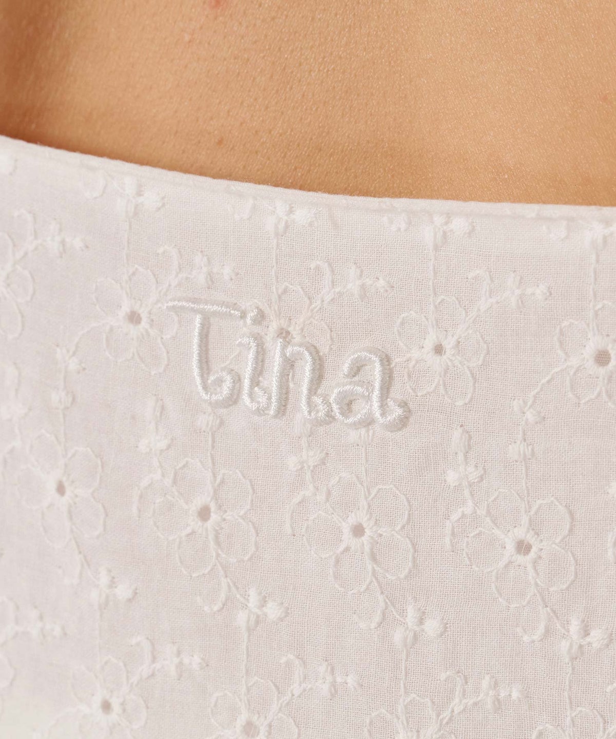 ミニ/キャミ/ホワイト/ティアード リボン ワンピース TINA：JOJUN