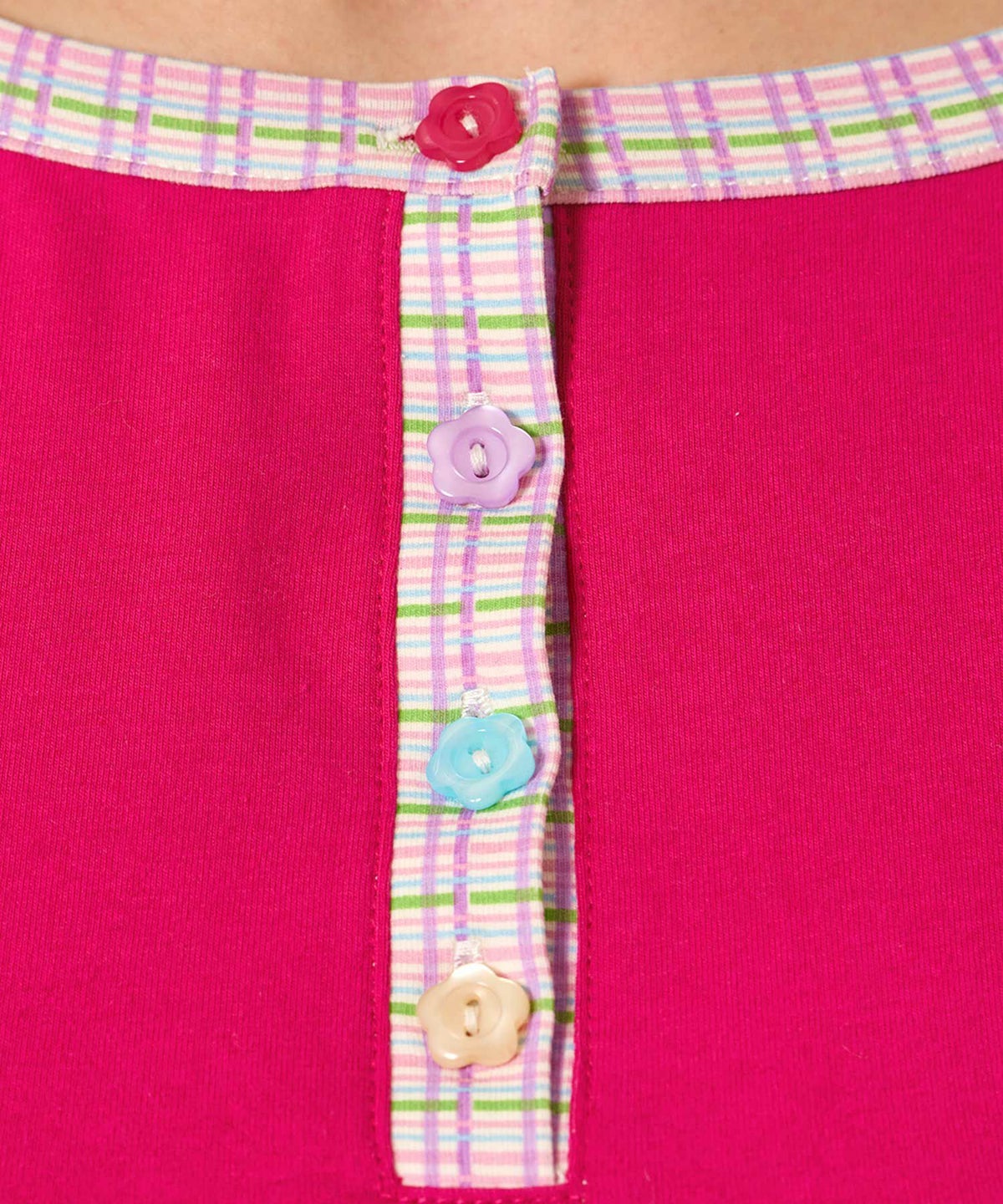 フラワーボタン/ヘンリーネック/ロンT/７分袖