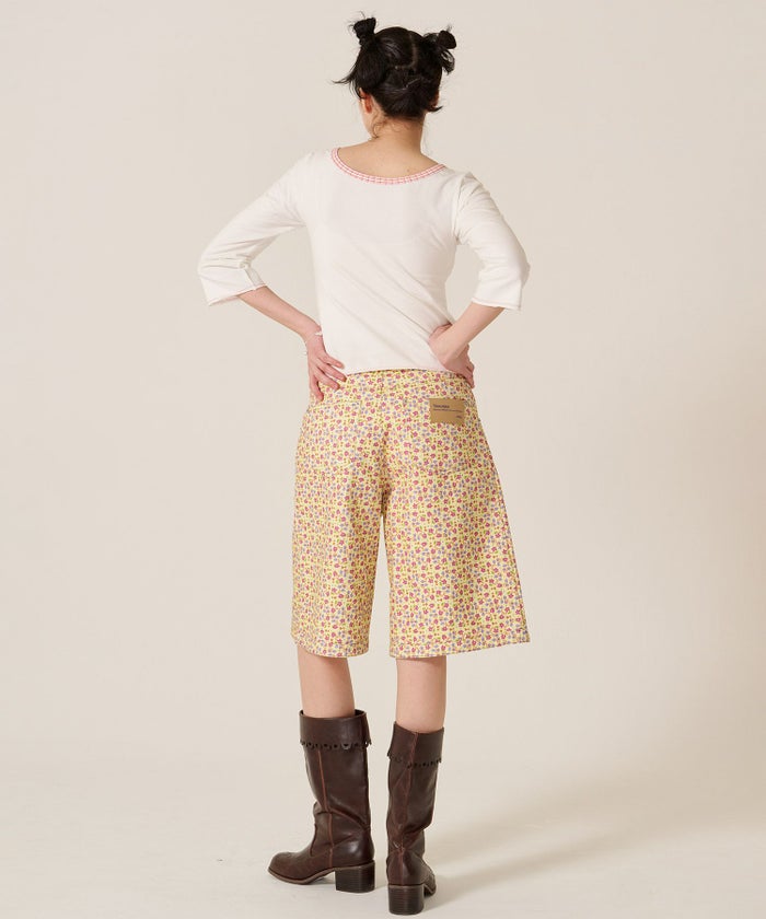 フラワーボタン/ヘンリーネック/ロンT/７分袖