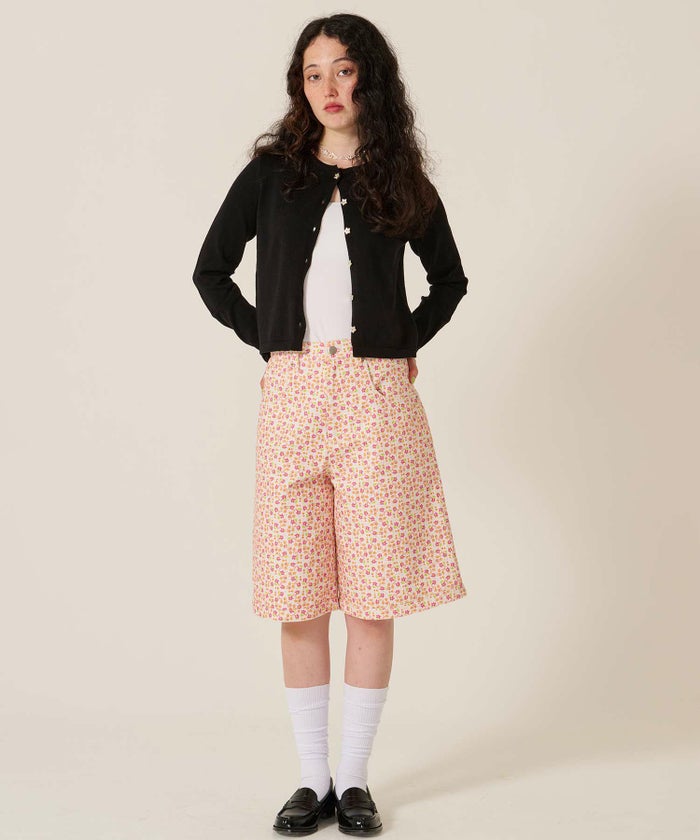 ハーフパンツ/花柄/カラーパンツ