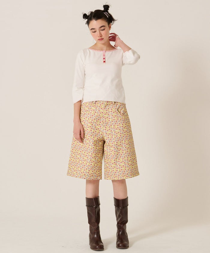 ハーフパンツ/花柄/カラーパンツ