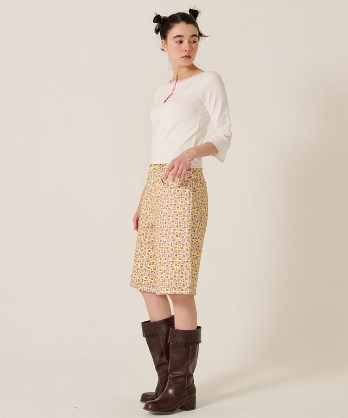 ハーフパンツ/花柄/カラーパンツ