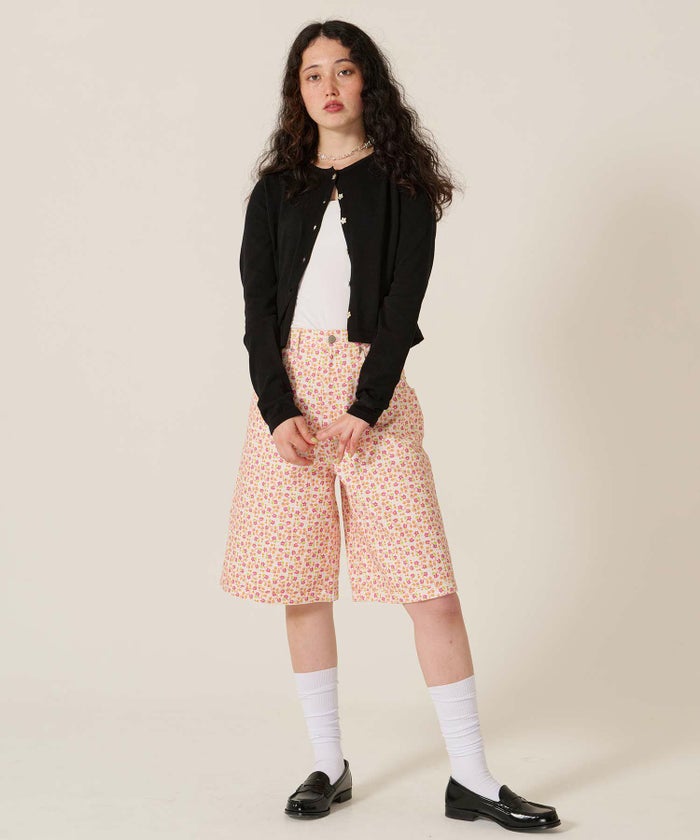 ハーフパンツ/花柄/カラーパンツ