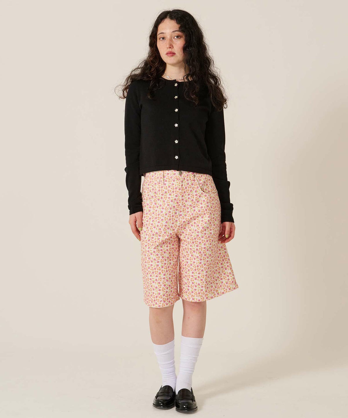 ハーフパンツ/花柄/カラーパンツ