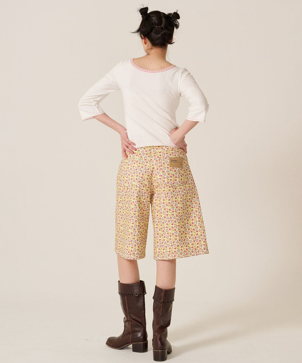 ハーフパンツ/花柄/カラーパンツ