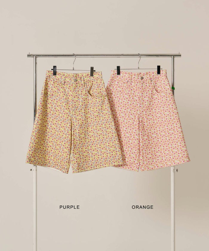 ハーフパンツ/花柄/カラーパンツ