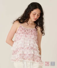 フリル/」チュニック/キャミ/花柄