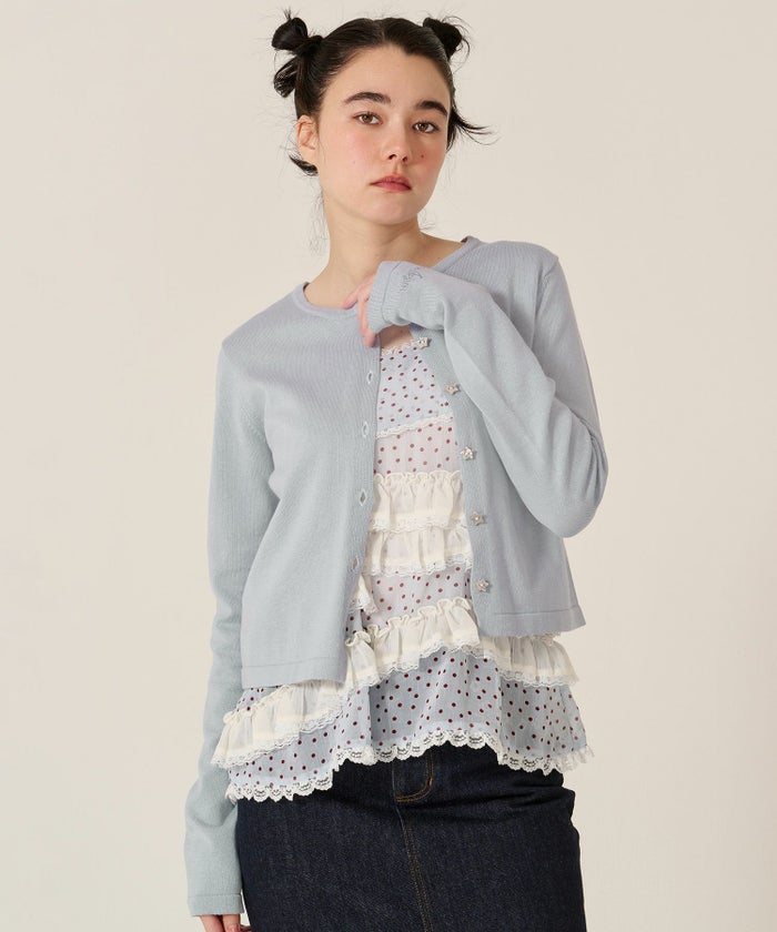フリル/」チュニック/キャミ/ドット