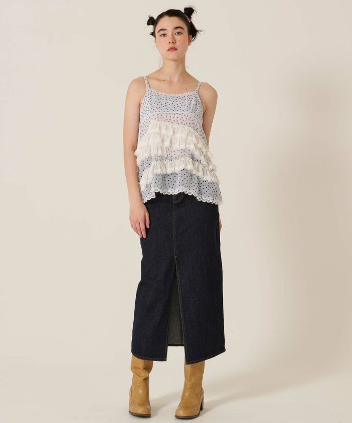 フリル/」チュニック/キャミ/ドット