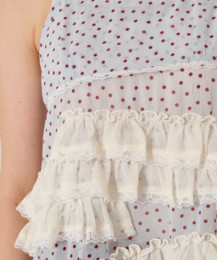 フリル/」チュニック/キャミ/ドット