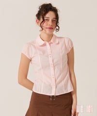 トップス/シャツ/ブラウス/コンパクト キャップスリーブ ブラウス TINA：JOJUN