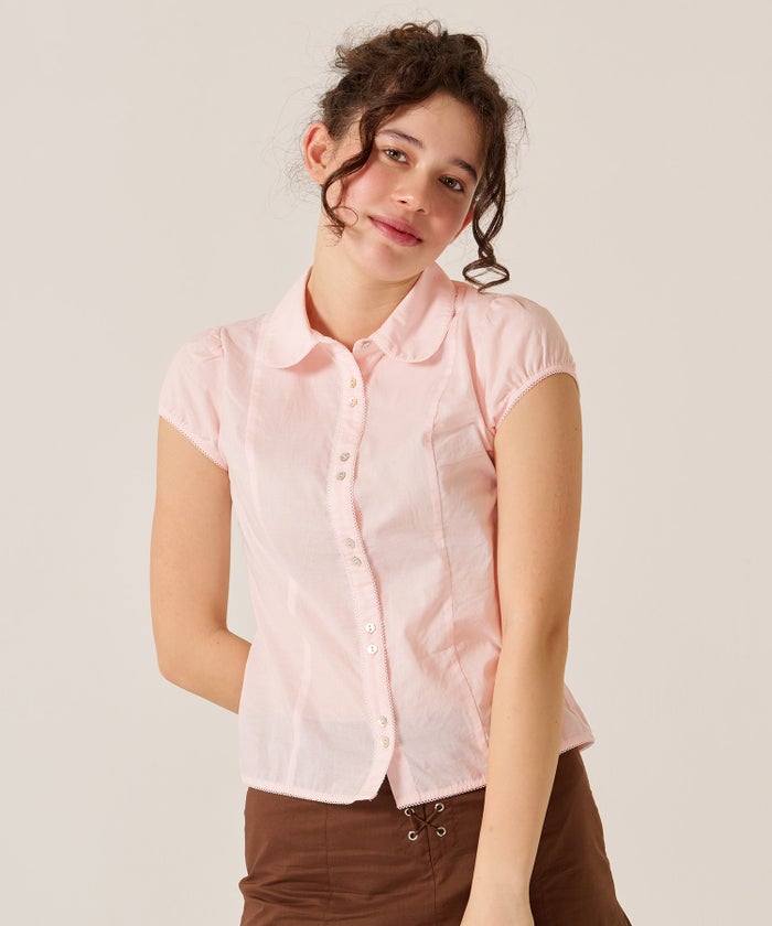 トップス/シャツ/ブラウス/コンパクト キャップスリーブ ブラウス TINA：JOJUN