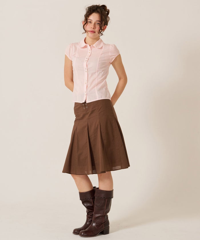 トップス/シャツ/ブラウス/コンパクト キャップスリーブ ブラウス TINA：JOJUN