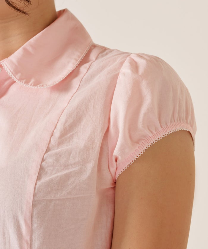 トップス/シャツ/ブラウス/コンパクト キャップスリーブ ブラウス TINA：JOJUN