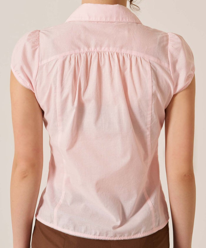 トップス/シャツ/ブラウス/コンパクト キャップスリーブ ブラウス TINA：JOJUN