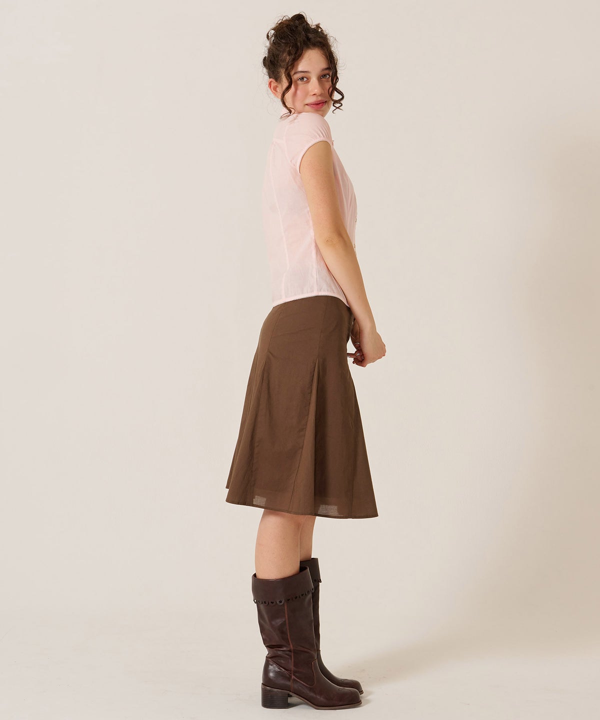 トップス/シャツ/ブラウス/コンパクト キャップスリーブ ブラウス TINA：JOJUN