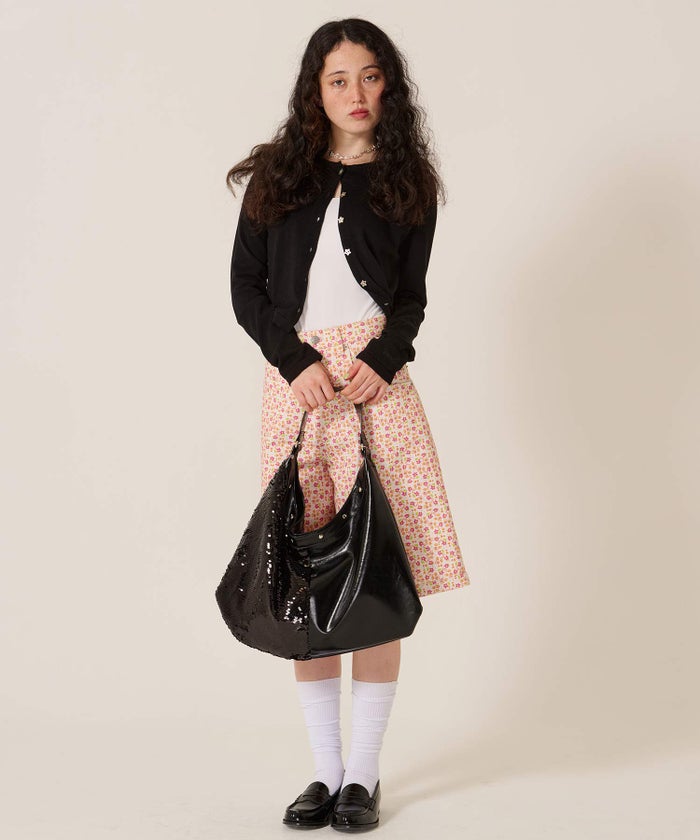 スパンコール/バッグ/キラキラ/ハーフ スパンコール ラウンドバッグ TINA：JOJUN