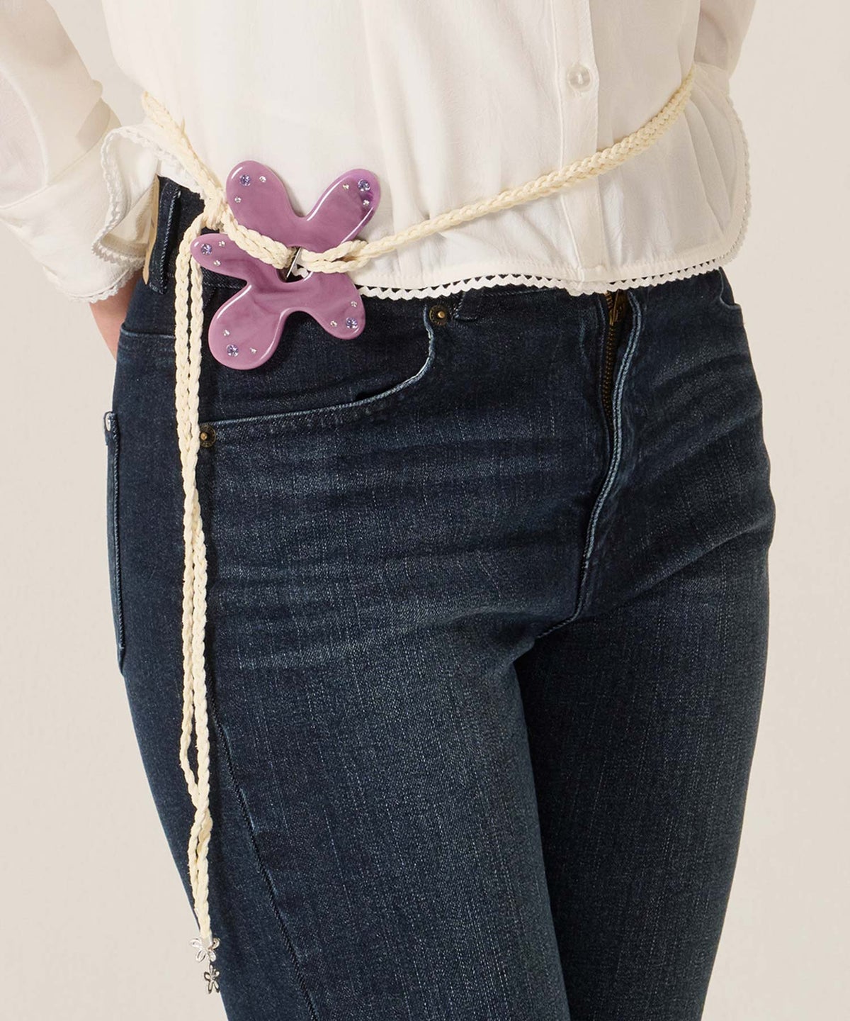 フラワー/紐/ベルト/フラワー ストリング ベルト TINA：JOJUN