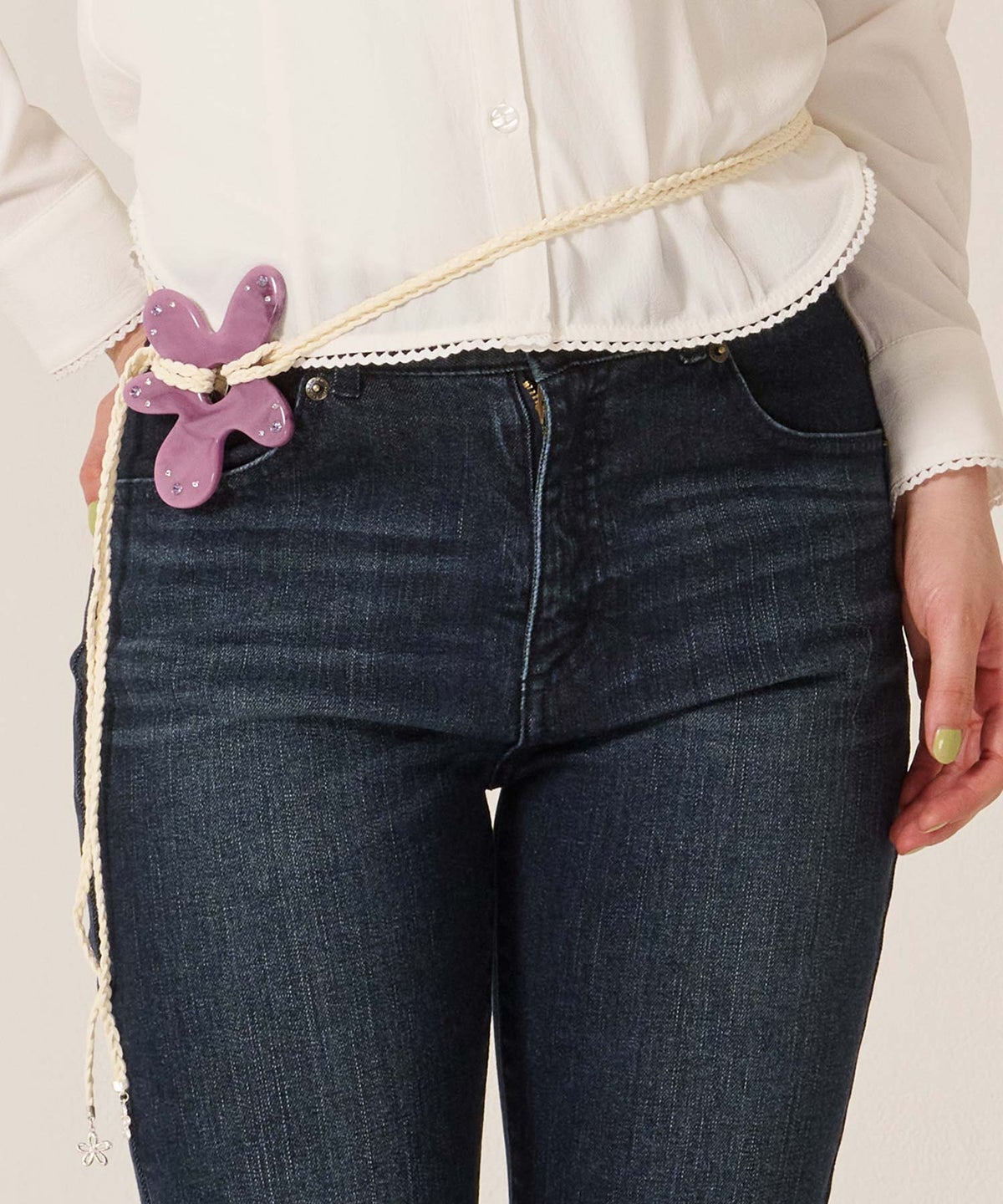 フラワー/紐/ベルト/フラワー ストリング ベルト TINA：JOJUN