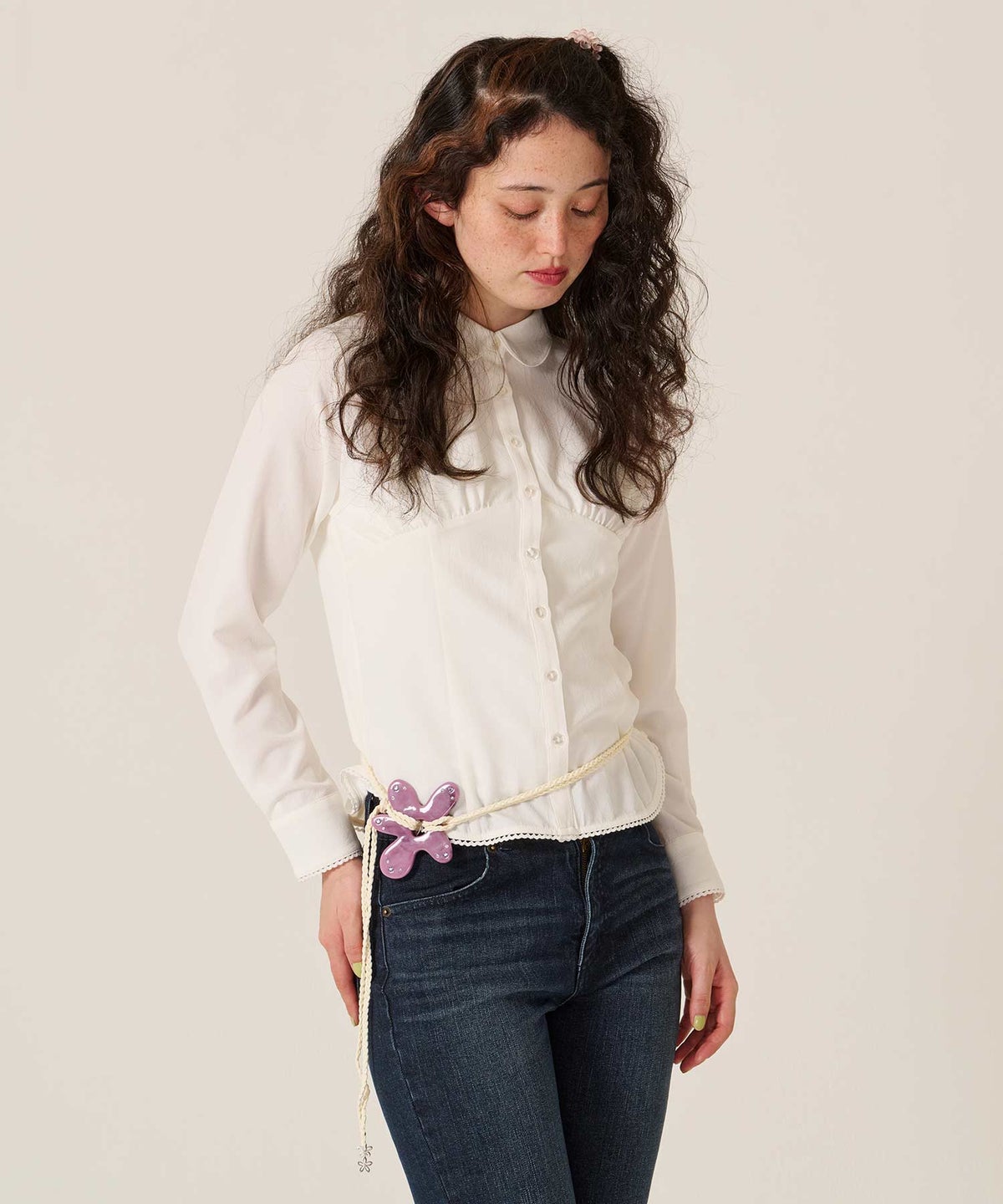 フラワー/紐/ベルト/フラワー ストリング ベルト TINA：JOJUN