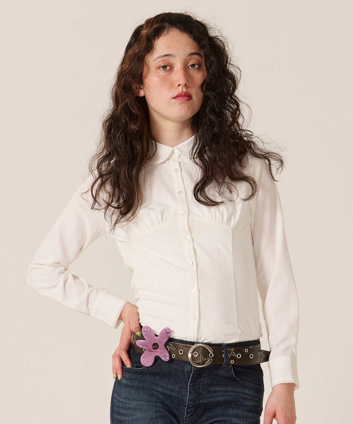 フラワー/紐/ベルト/フラワー ストリング ベルト TINA：JOJUN