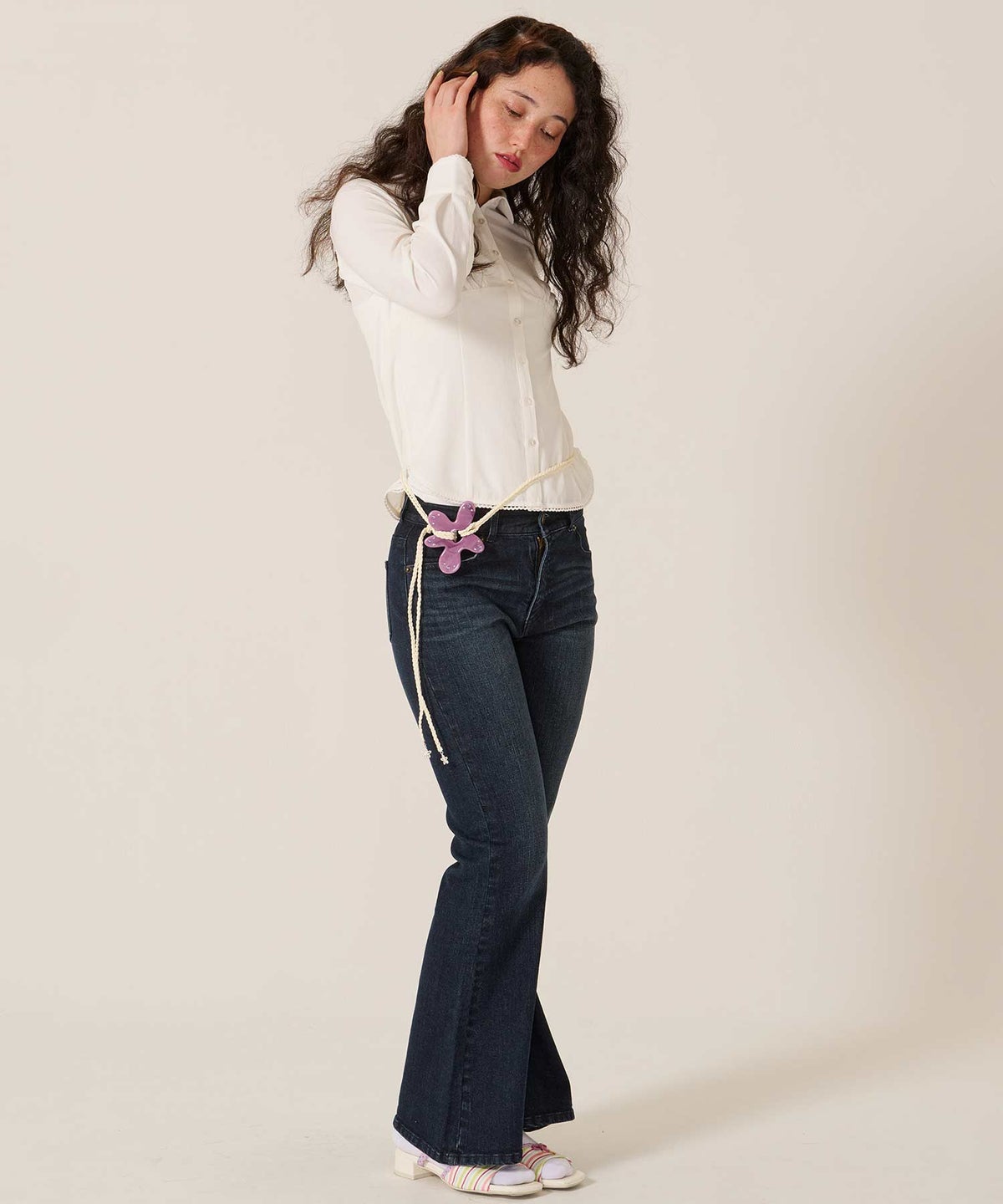 フラワー/紐/ベルト/フラワー ストリング ベルト TINA：JOJUN