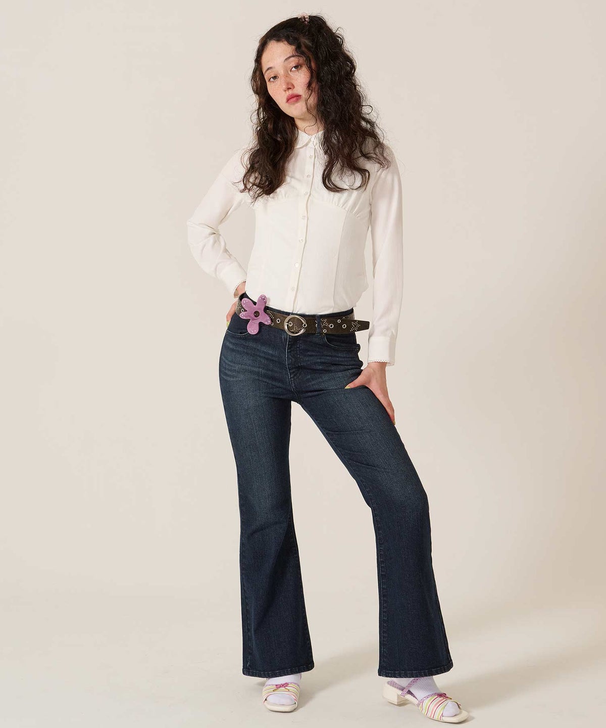 フラワー/紐/ベルト/フラワー ストリング ベルト TINA：JOJUN