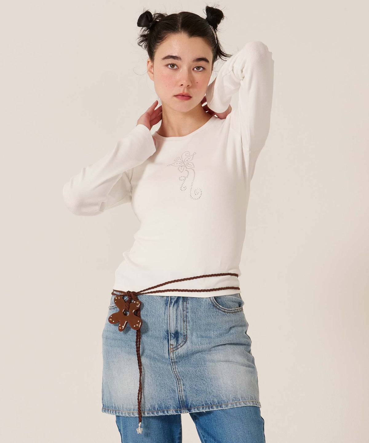 フラワー/紐/ベルト/フラワー ストリング ベルト TINA：JOJUN