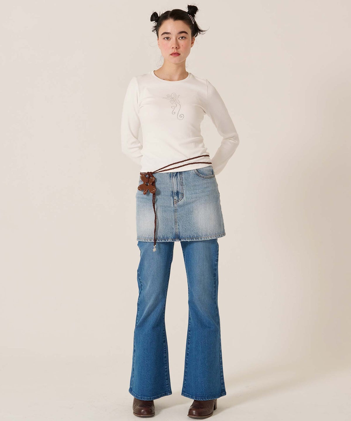 フラワー/紐/ベルト/フラワー ストリング ベルト TINA：JOJUN