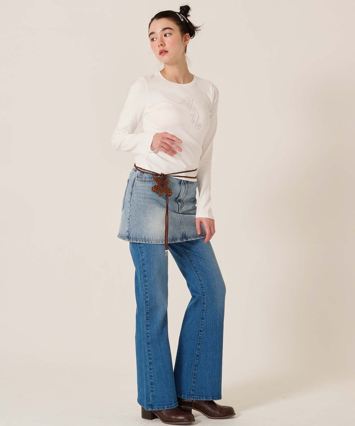 フラワー/紐/ベルト/フラワー ストリング ベルト TINA：JOJUN