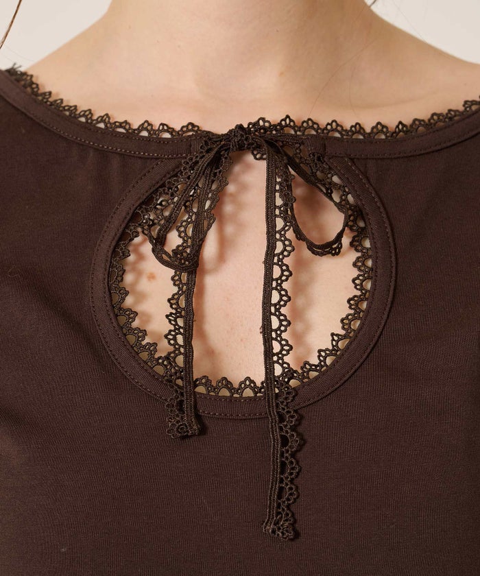 ラインストーン/トップス/前後2WAY コンパクト Tシャツ TINA：JOJUN 