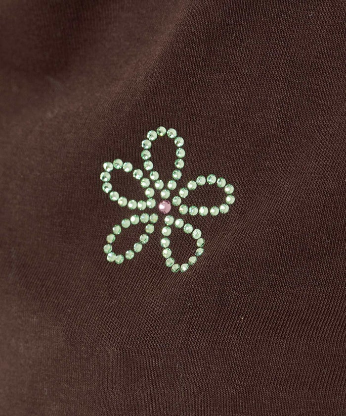 ラインストーン/トップス/前後2WAY コンパクト Tシャツ TINA：JOJUN 