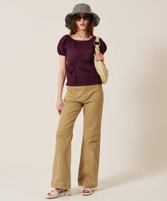 靴/サンダル/リボン/スクエアトゥ デザイン サンダル TINA：JOJUN