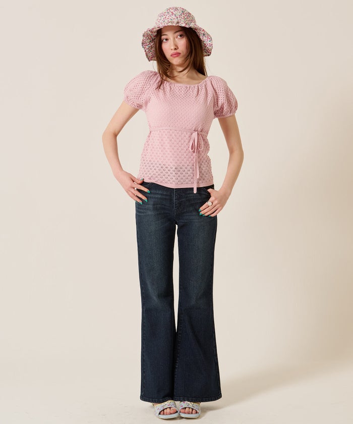 帽子/バケハ/花柄/フラワー プリーツ バケットハット TINA：JOJUN