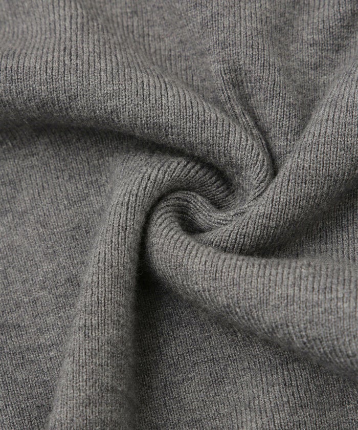 パールトリム Aライン ニット ワンピース レディース 秋 冬 春 ウェーブ オフィス 大人 アイボリー グレー ブラック M