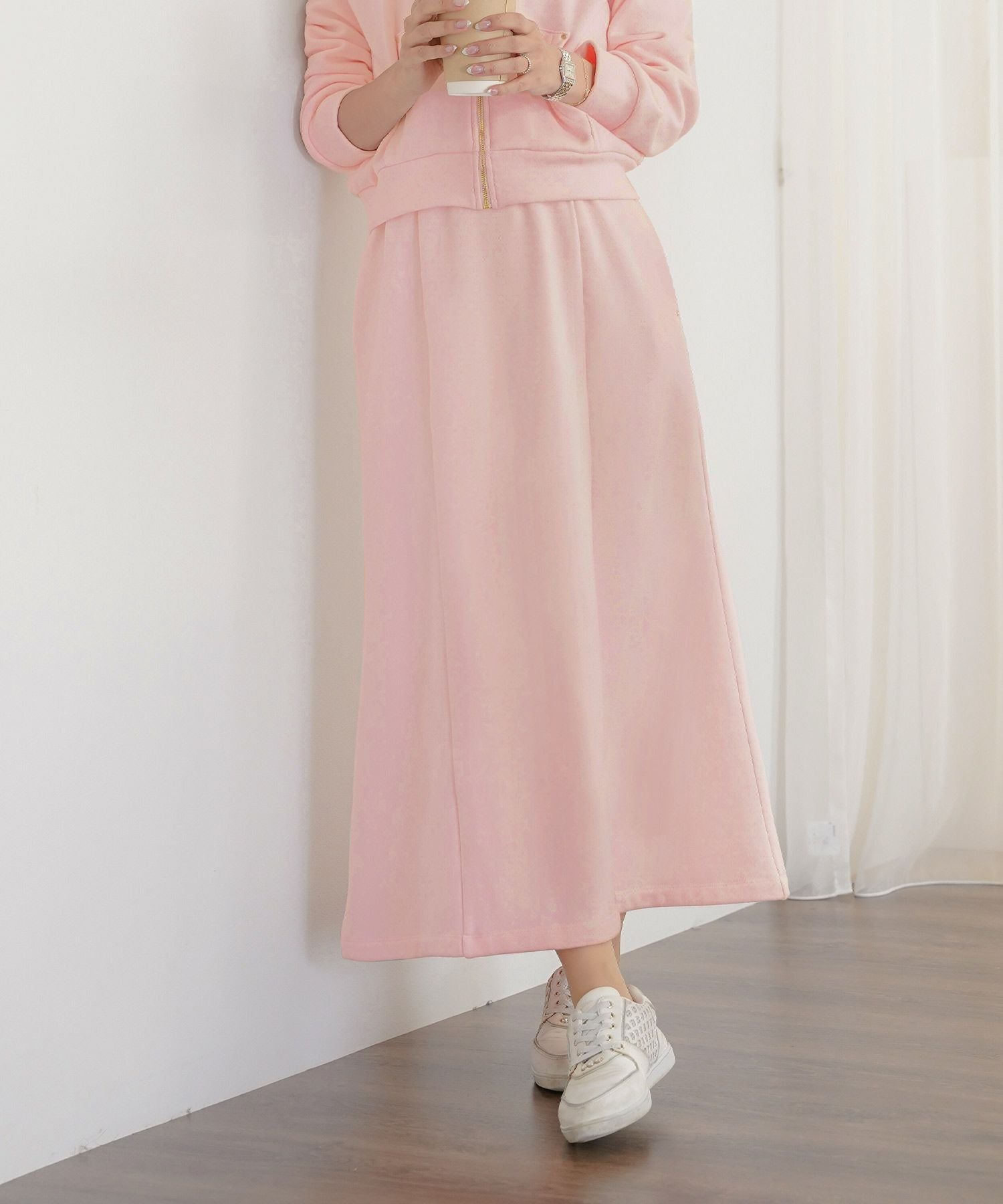 裏起毛 マーメイド ロング スカート le reve vaniller 全3色｜lvn641