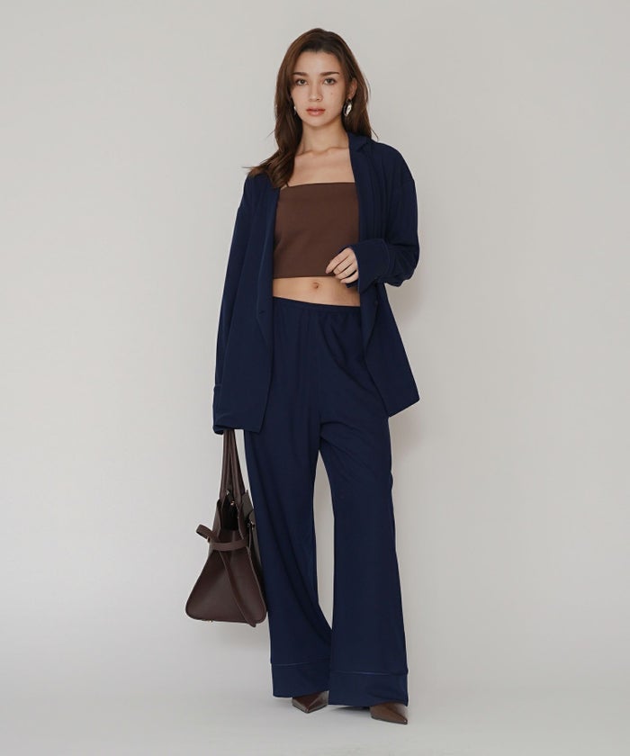 ルームウェア セットアップ パジャマ パンツスタイル ラウンジウェア バックオープンモテワンピ お家デート デートコーデ ディナー クリスマス ネグリジェ あざと可愛い 羽織 韓国風 綺麗め 細見え カジュアル KINO THE KEI