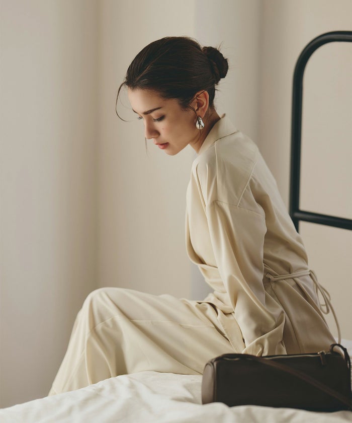 ルームウェア セットアップ パジャマ パンツスタイル ラウンジウェア バックオープンモテワンピ お家デート デートコーデ ディナー クリスマス ネグリジェ あざと可愛い 羽織 韓国風 綺麗め 細見え カジュアル KINO THE KEI