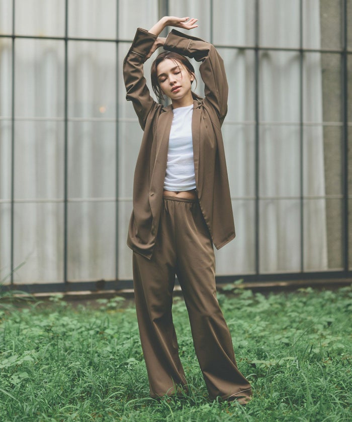 ルームウェア セットアップ パジャマ パンツスタイル ラウンジウェア バックオープンモテワンピ お家デート デートコーデ ディナー クリスマス ネグリジェ あざと可愛い 羽織 韓国風 綺麗め 細見え カジュアル KINO THE KEI